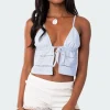 Candy Cotton Tie Front Tank Top