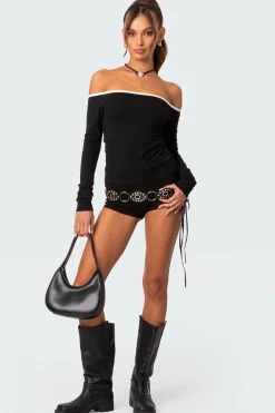 Captain Contrast Off Shoulder Top
