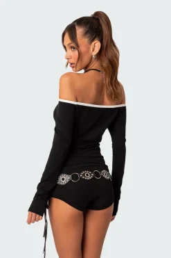 Captain Contrast Off Shoulder Top