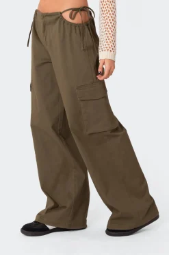 Carlo Low Rise Side Cut Out Cargo Pants