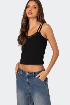 Carnation Lacey Layered Tank Top