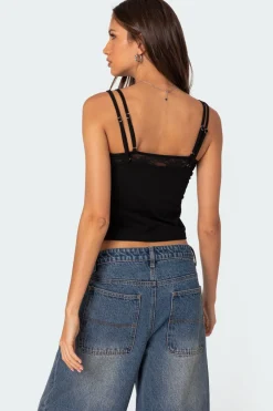 Carnation Lacey Layered Tank Top