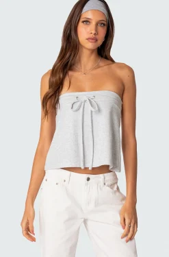 Caroline Tie Front Strapless Top