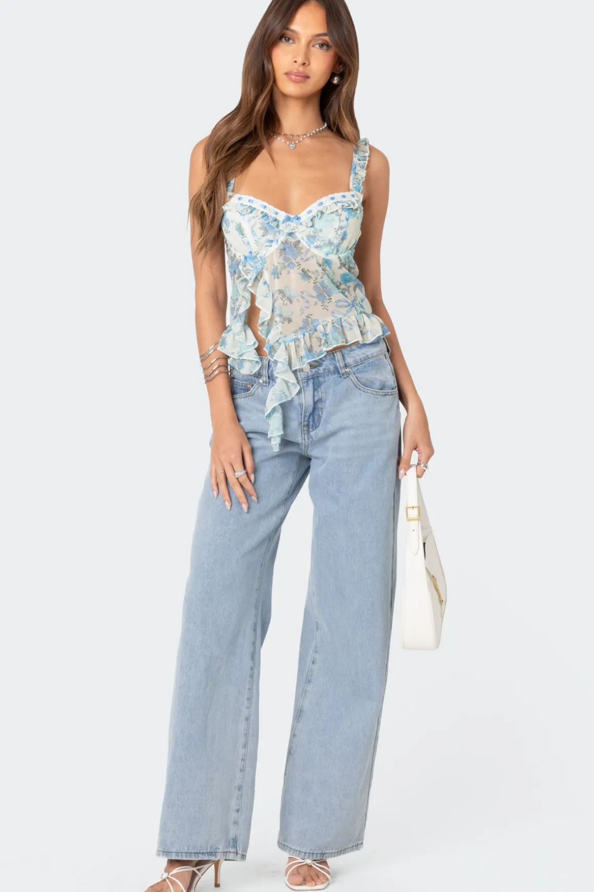 Cascade Ruffled Bra Top