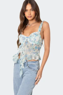 Cascade Ruffled Bra Top