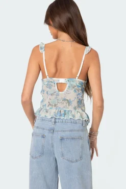 Cascade Ruffled Bra Top