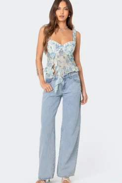 Cascade Ruffled Bra Top