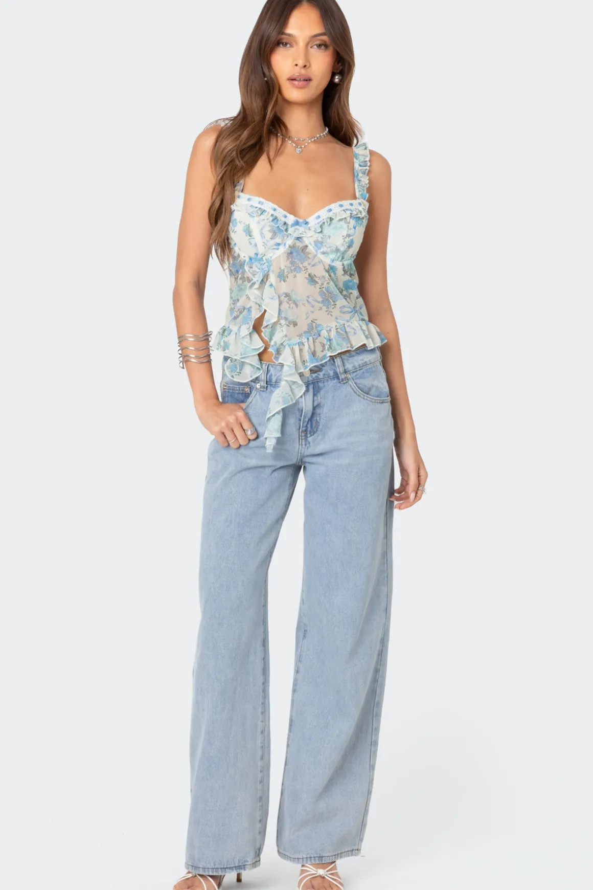 Cascade Ruffled Bra Top