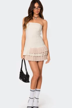 Cassia Pleated Mini Dress