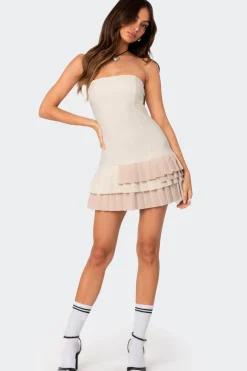Cassia Pleated Mini Dress
