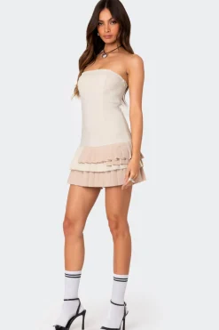 Cassia Pleated Mini Dress