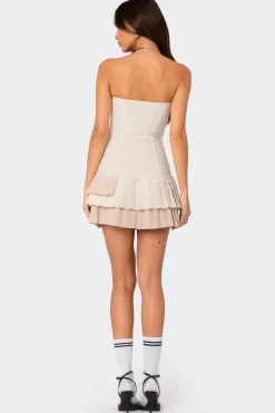 Cassia Pleated Mini Dress