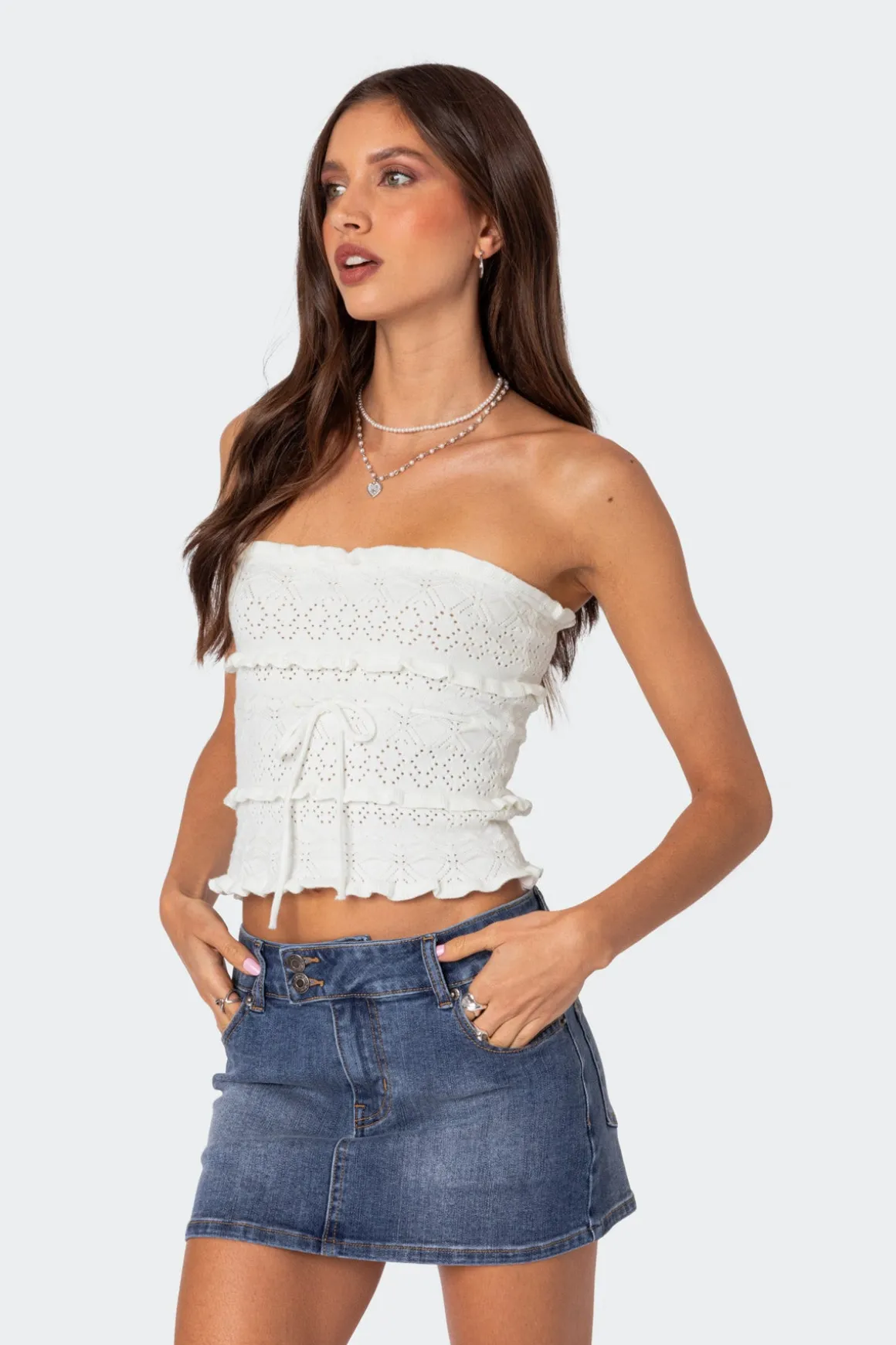 Cecily Strapless Knit Top