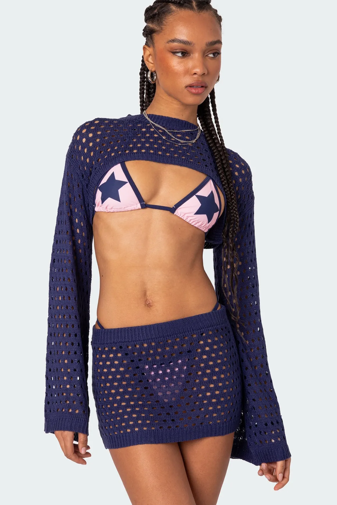 Celena Crochet Shrug Top
