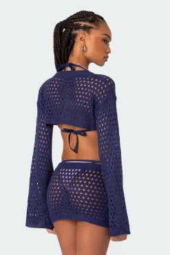 Celena Crochet Shrug Top