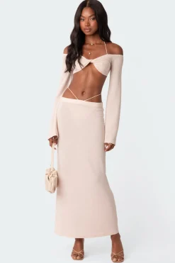 Celeste Low Rise Strap Maxi Skirt