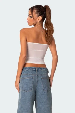 Celestia Sheer Mesh Tube Top