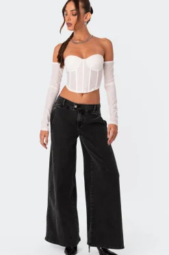 Cella Long Sleeve Mesh Corset