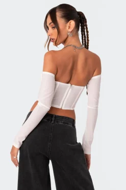 Cella Long Sleeve Mesh Corset