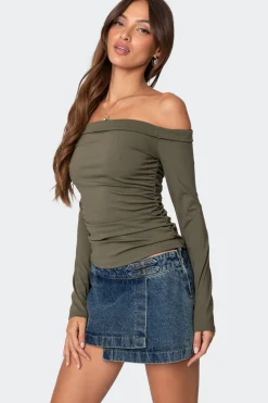 Celly Rolled Off Shoulder Top