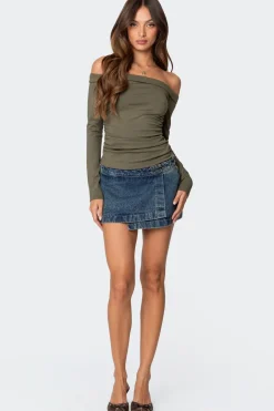 Celly Rolled Off Shoulder Top