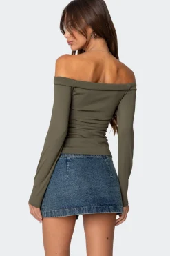 Celly Rolled Off Shoulder Top
