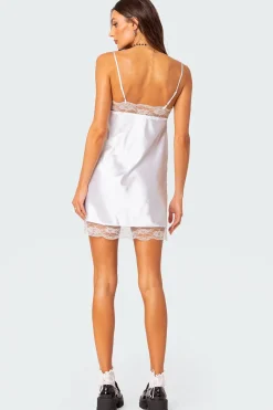 Century Lacey Satin Mini Dress