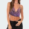 Chain Mail Open Back Crop Top