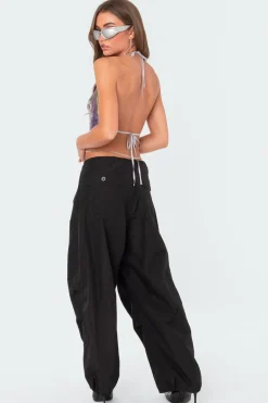 Chain Mail Open Back Crop Top