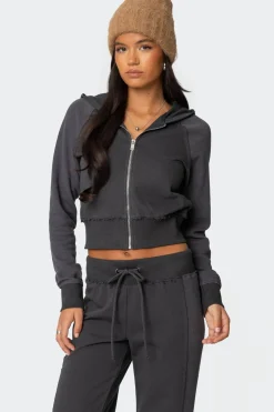 Chandler Waffle Hooded Cardigan