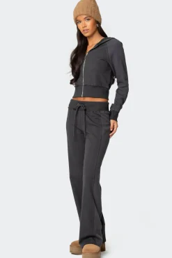 Chandler Waffle Hooded Cardigan