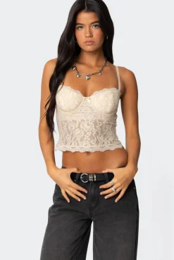 Charisma Sheer Lace Bra Top