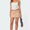 Charli Frayed Denim Mini Skirt