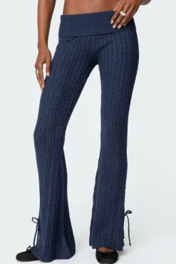 Chase Fold Over Cable Knit Pants
