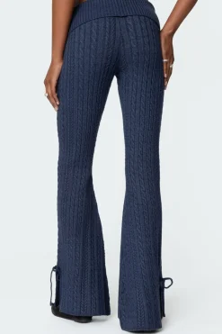 Chase Fold Over Cable Knit Pants