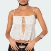 Chelsea Tie Front Eyelet Tank Top