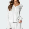 Chelsey Button Up Pointelle Top
