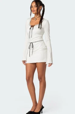 Cherie Ribbon Tie Mini Dress