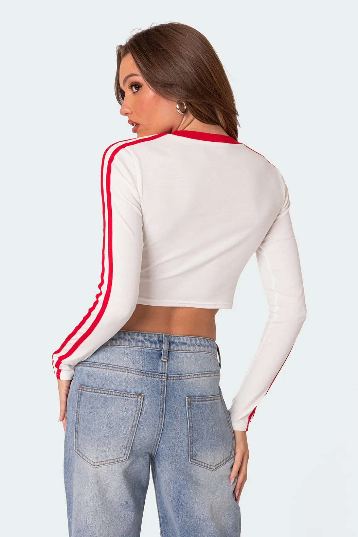 Cherry On Top Long Sleeve Cropped T Shirt
