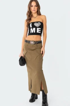 Cierra Low Rise Cargo Maxi Skirt