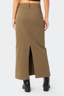 Cierra Low Rise Cargo Maxi Skirt