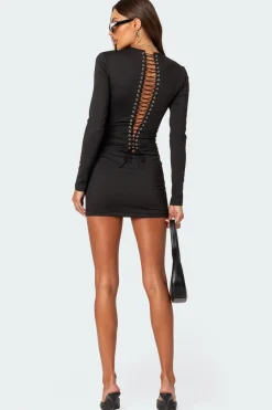 Cindy Lace Up Mini Dress