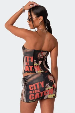 City Girl Printed Corset