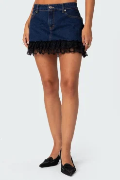 Claudia Lacey Denim Mini Skirt