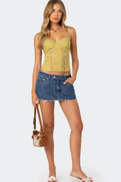 Clementine Low Rise Denim Micro Skort