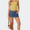 Clementine Low Rise Denim Micro Skort