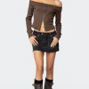 Clementine Low Rise Denim Micro Skort