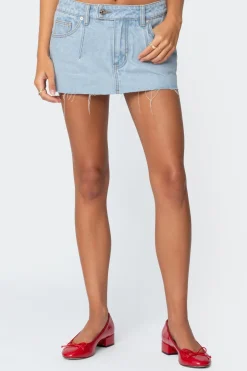Clementine Low Rise Denim Micro Skort