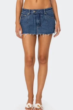 Clementine Low Rise Denim Micro Skort