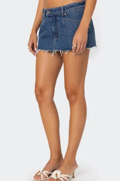 Clementine Low Rise Denim Micro Skort